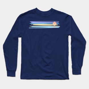 Retro Sunset Rays Long Sleeve T-Shirt
